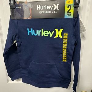 NEW - Hurley Boys 2 piece hoodie and t-shirt size 5/6